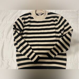 Striped Mock Neck Sweater